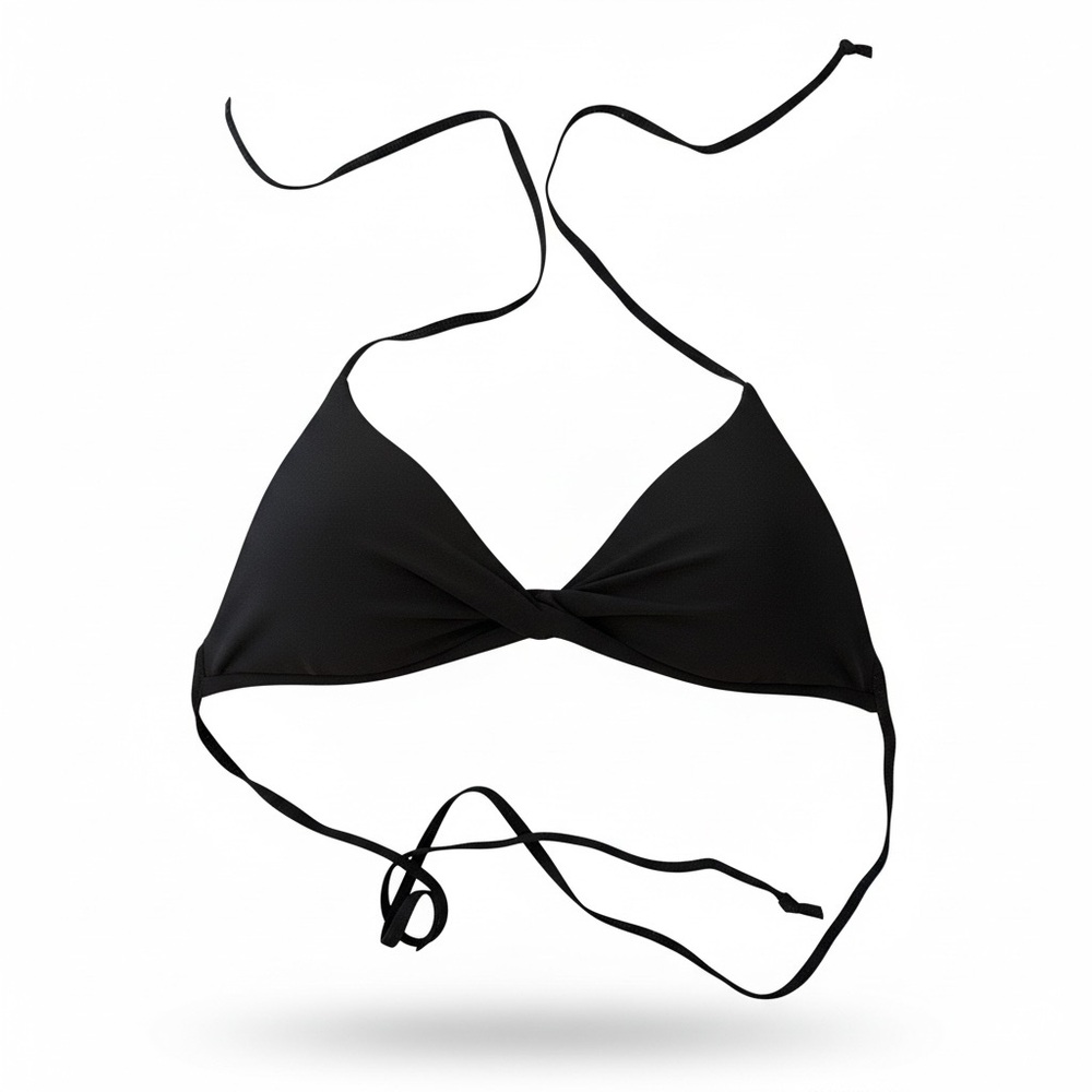 L*Space Elegant Black Twist Bikini Top